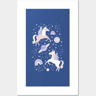 Space Unicorn - Candy Pastels Posters and Art